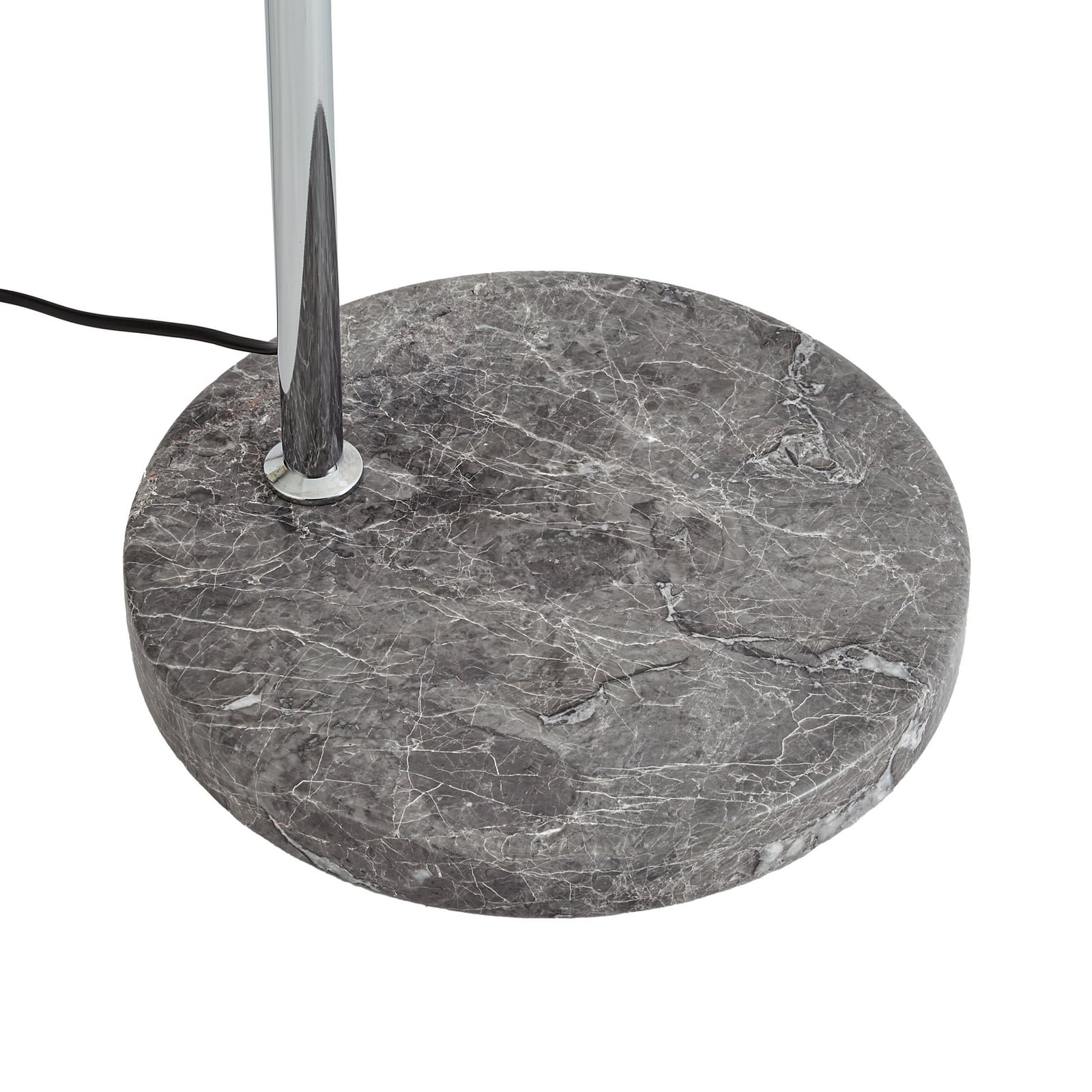 Lindby Tonka floor lamp, chrome, metal/marble, 185 cm, E27 Lindby Tonka floor lamp, chrome, metal/marble, 185 cm, E27