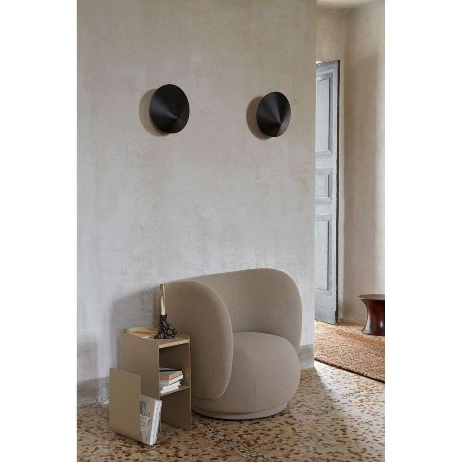 Arum Sconce Aplique de Pared Black - Ferm Living