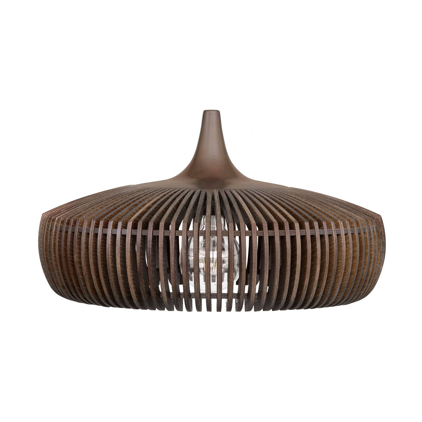 UMAGE Clava Dine dark oak, cannonball black, for Living / Dining Room, oak, ash, silicone, E27, 15 W, H: 24 cm