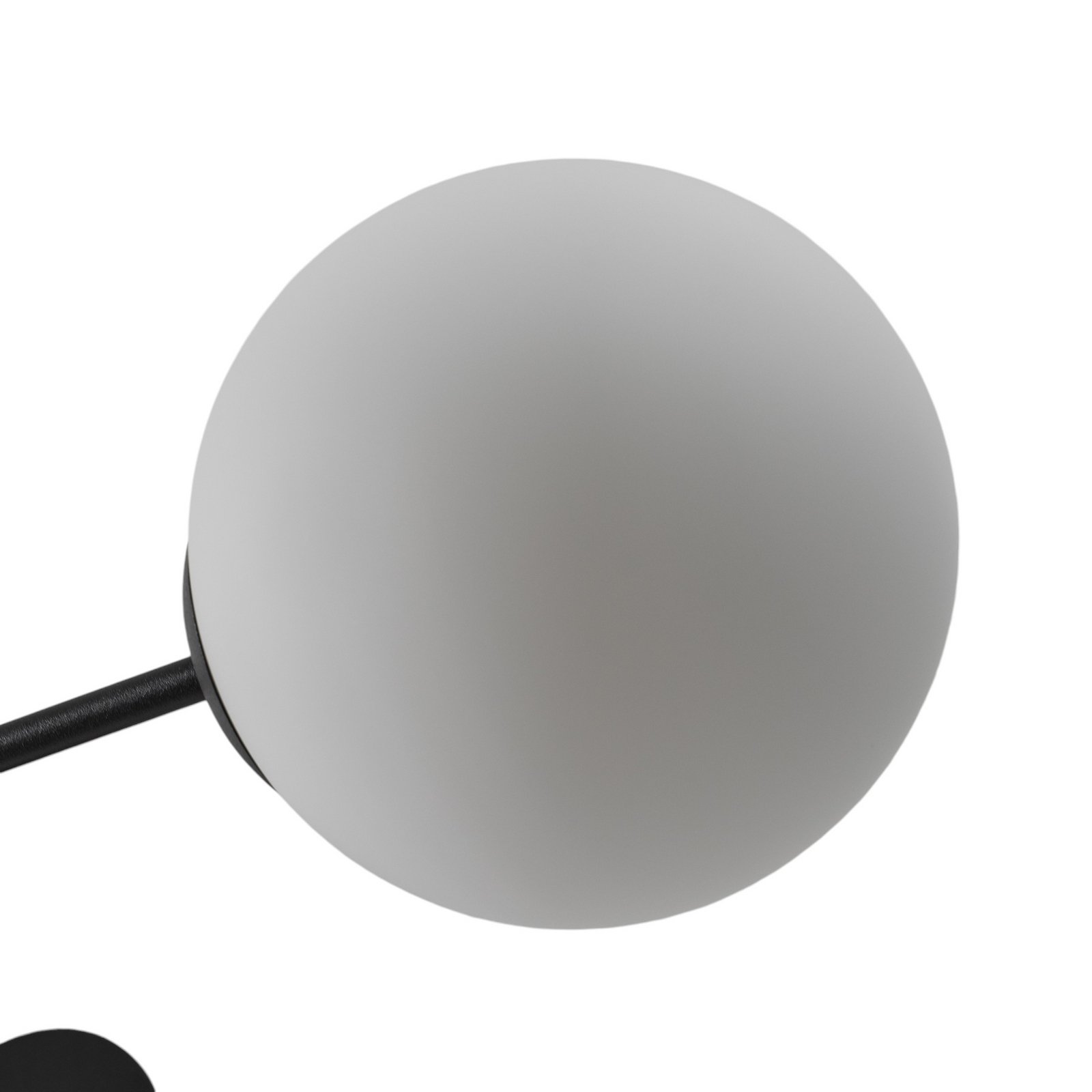 Wandlampe Linear, schwarz/opal, zweiflammig