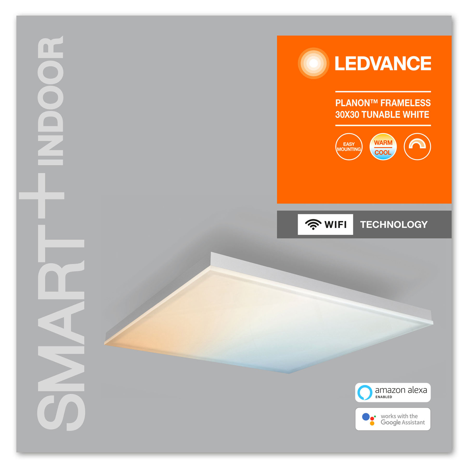 LEDVANCE SMART+ WiFi Planon LED-paneeli CCT 30x30