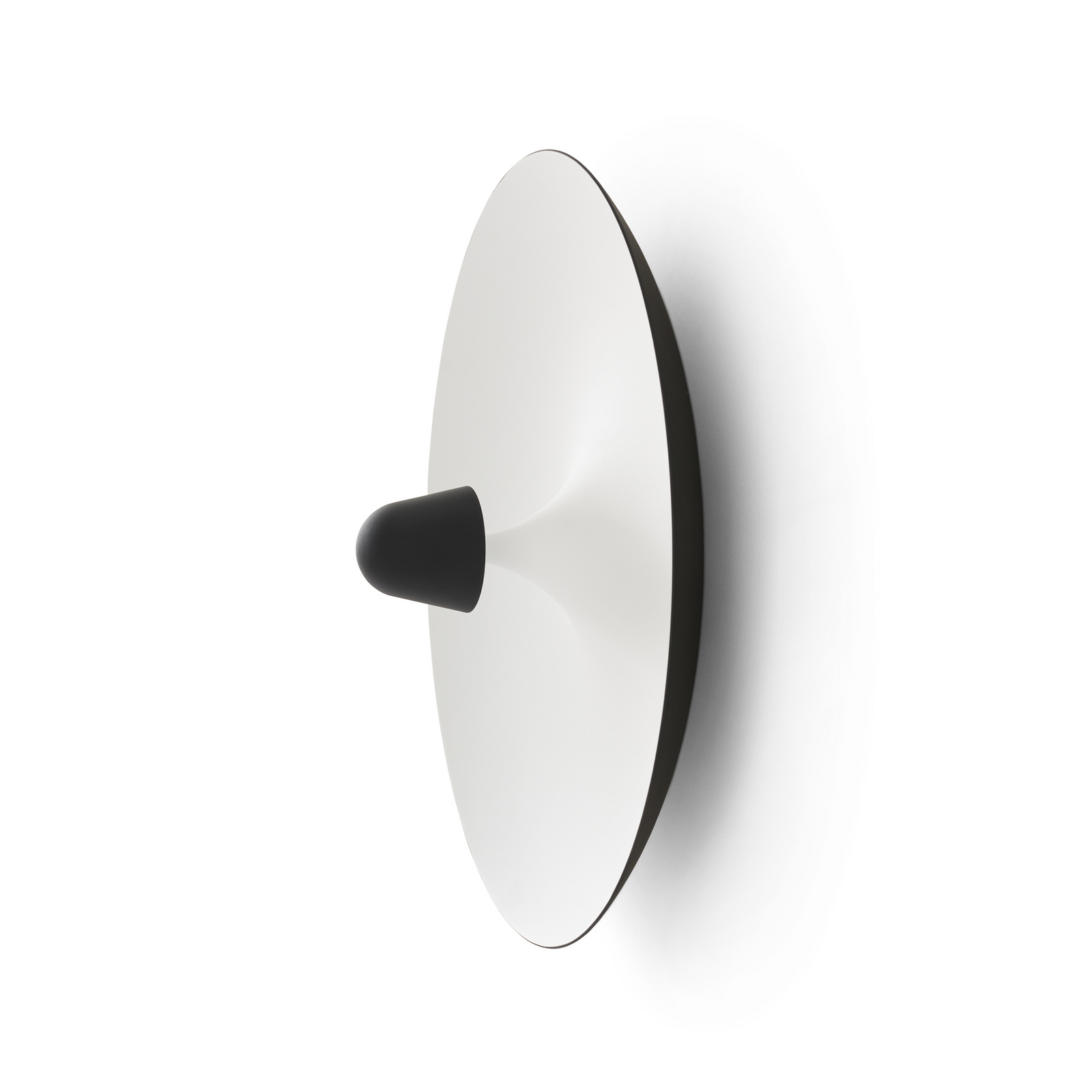 Kinkiet LED New Works „Kantarell”, czarno-biały, Ø 55 cm