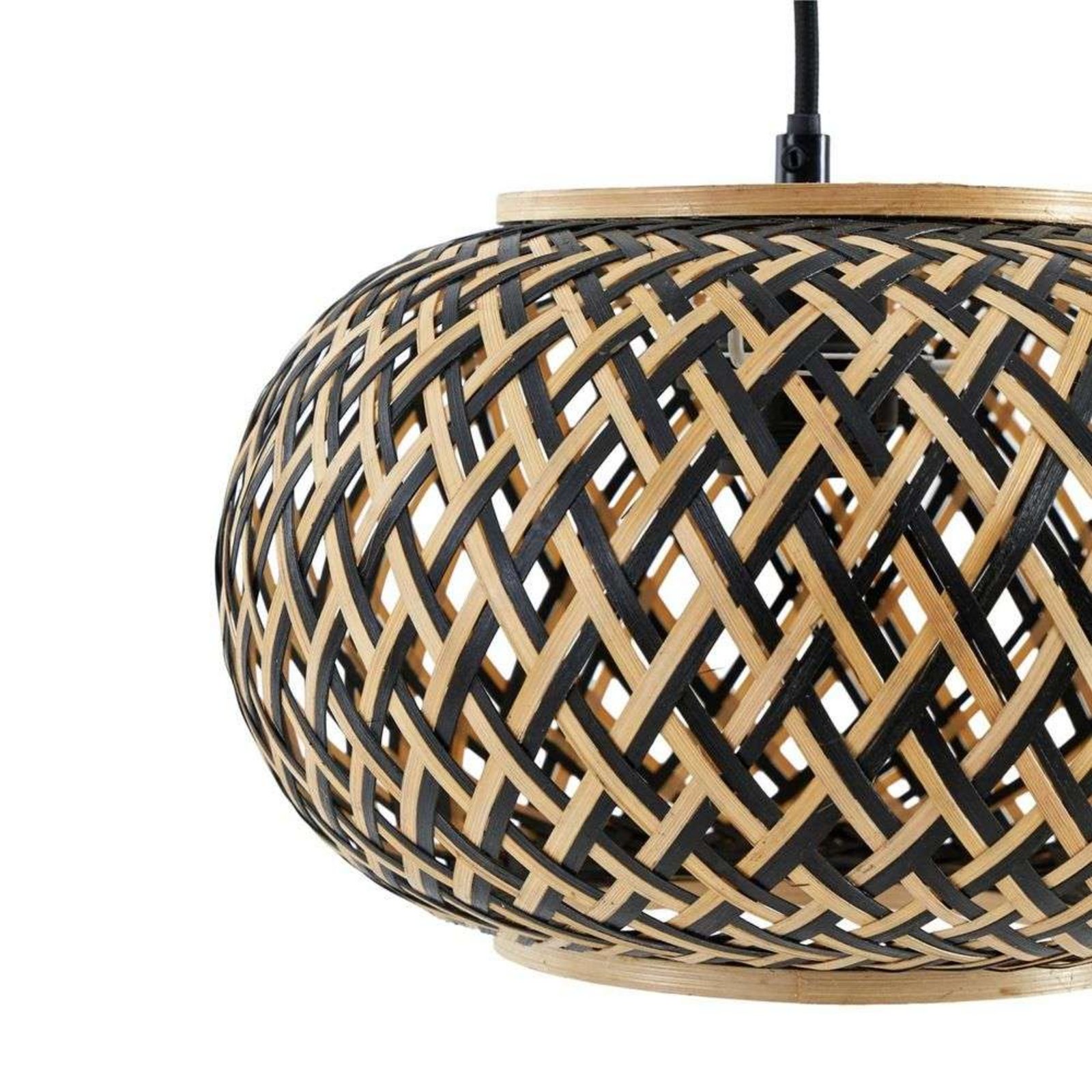 Nerys Lustră Pendul Black/Wood - Lindby