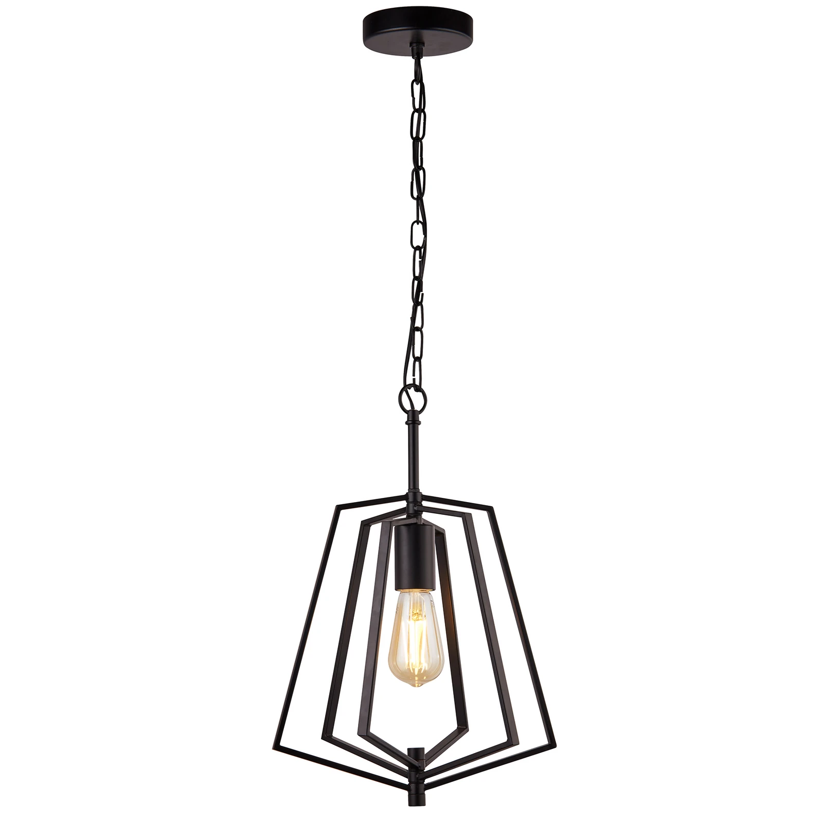 Lampă suspendată Slinky, 1 bec, negru mat