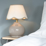 PR Home Nell table lamp, nougat, ceramic, 34 cm high, E27