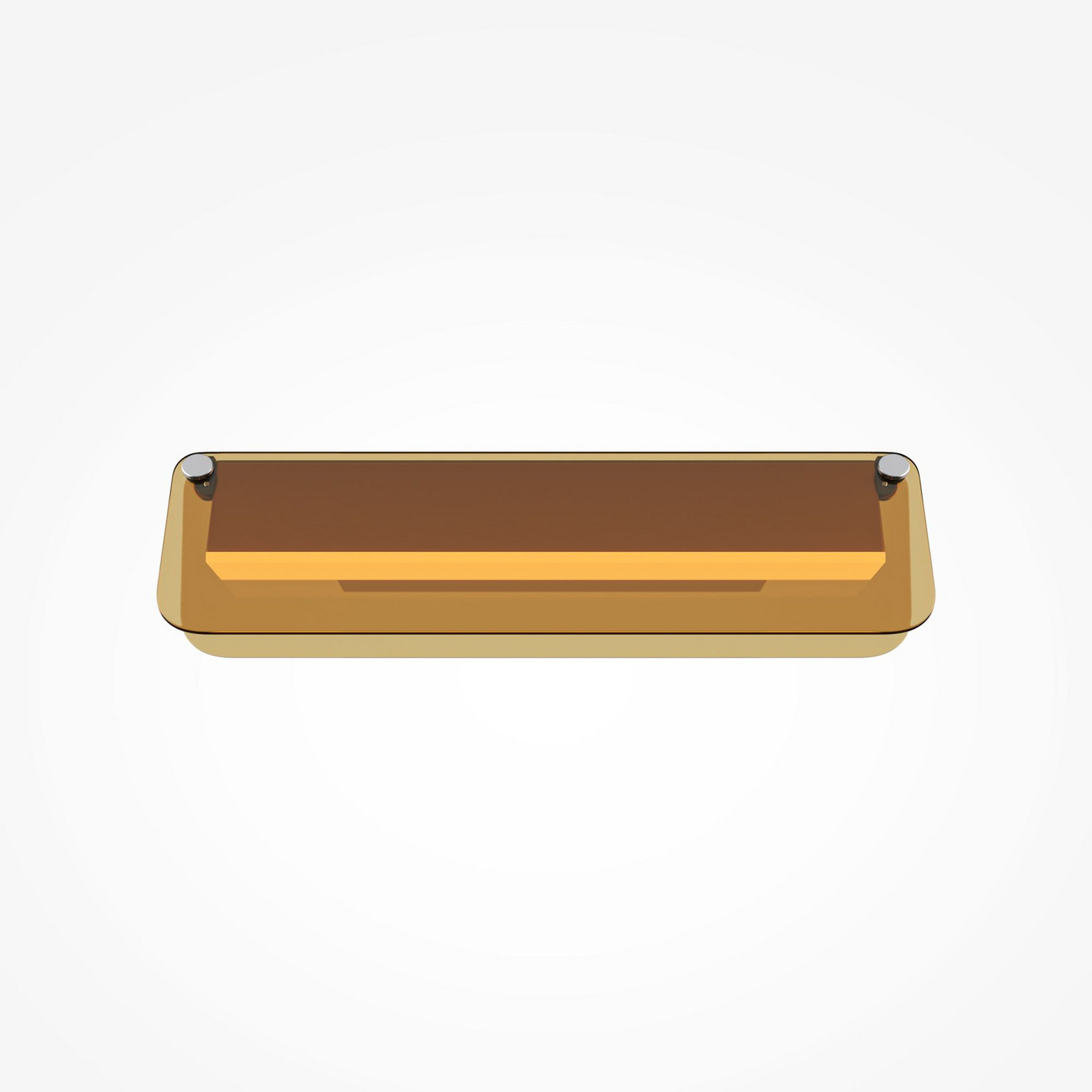 Maytoni Aplică LED FLAT chihlimbar/alamă lățime 30 cm sticlă/metal - Camera de zi / sufragerie - Modern - alamă nuanță chihlimbar