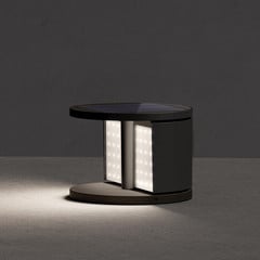 KLEWE LED solcellelampe SWING, antracit, Ø 20 cm IP65