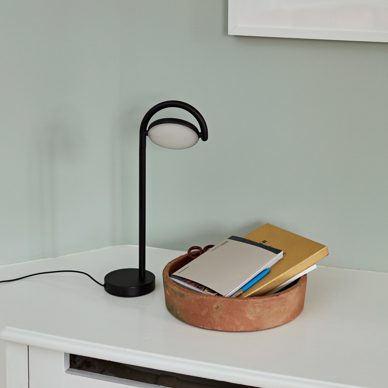 HAY Marselis lampă de masă LED reglabilă, negru