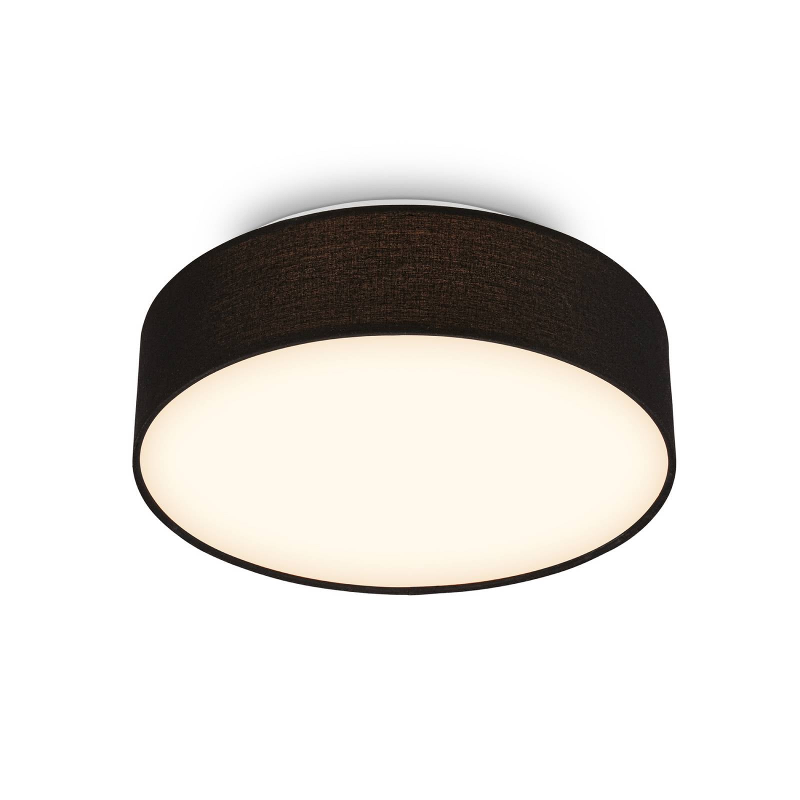 LED-Deckenleuchte Duck, schwarz, Ø 30 cm, Textil, 3000K