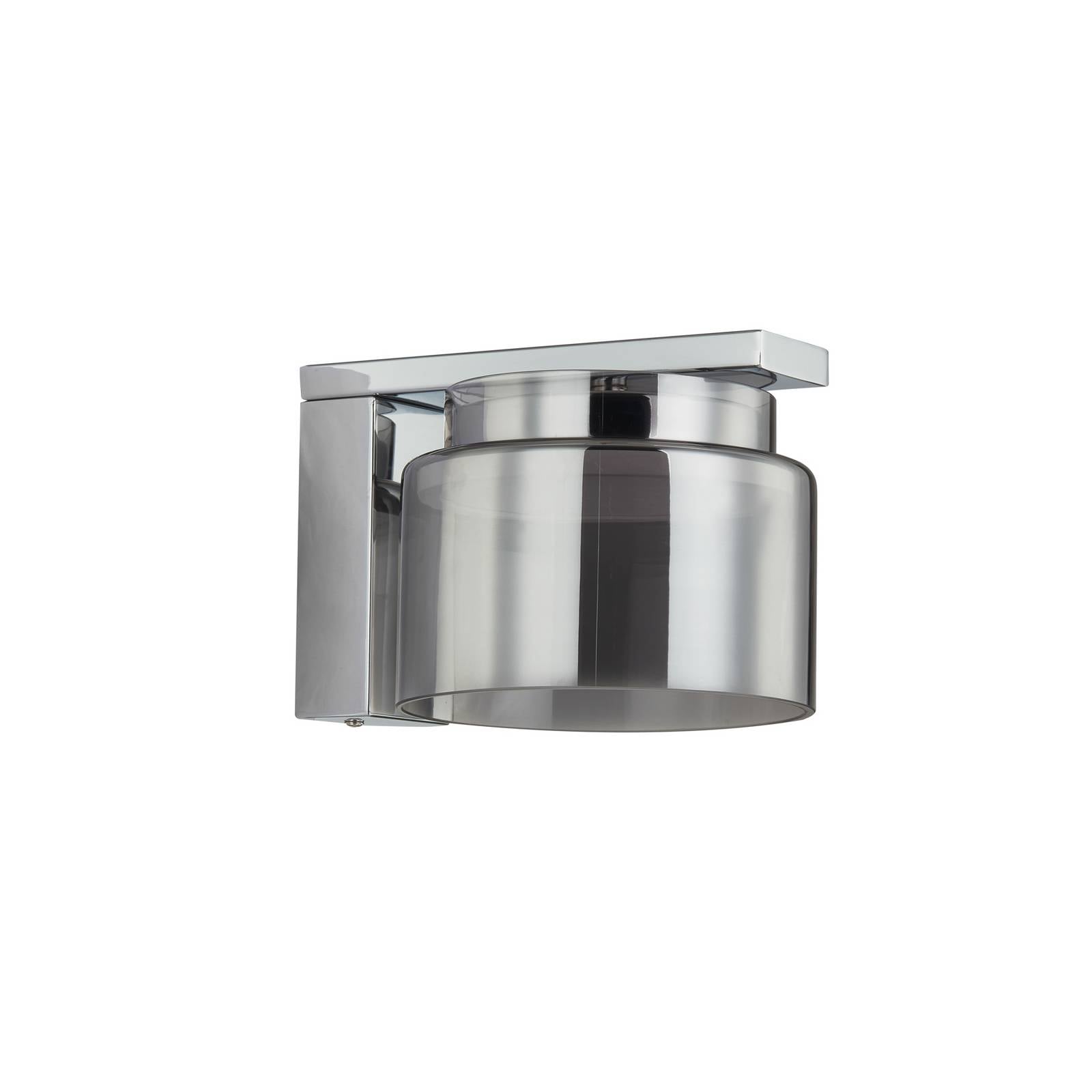Lucande Diano Wandleuchte, rauchgrau, Eisen, Glas