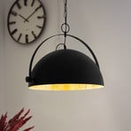 Hängeleuchte Covaleda aus Stahl, schwarz/gold