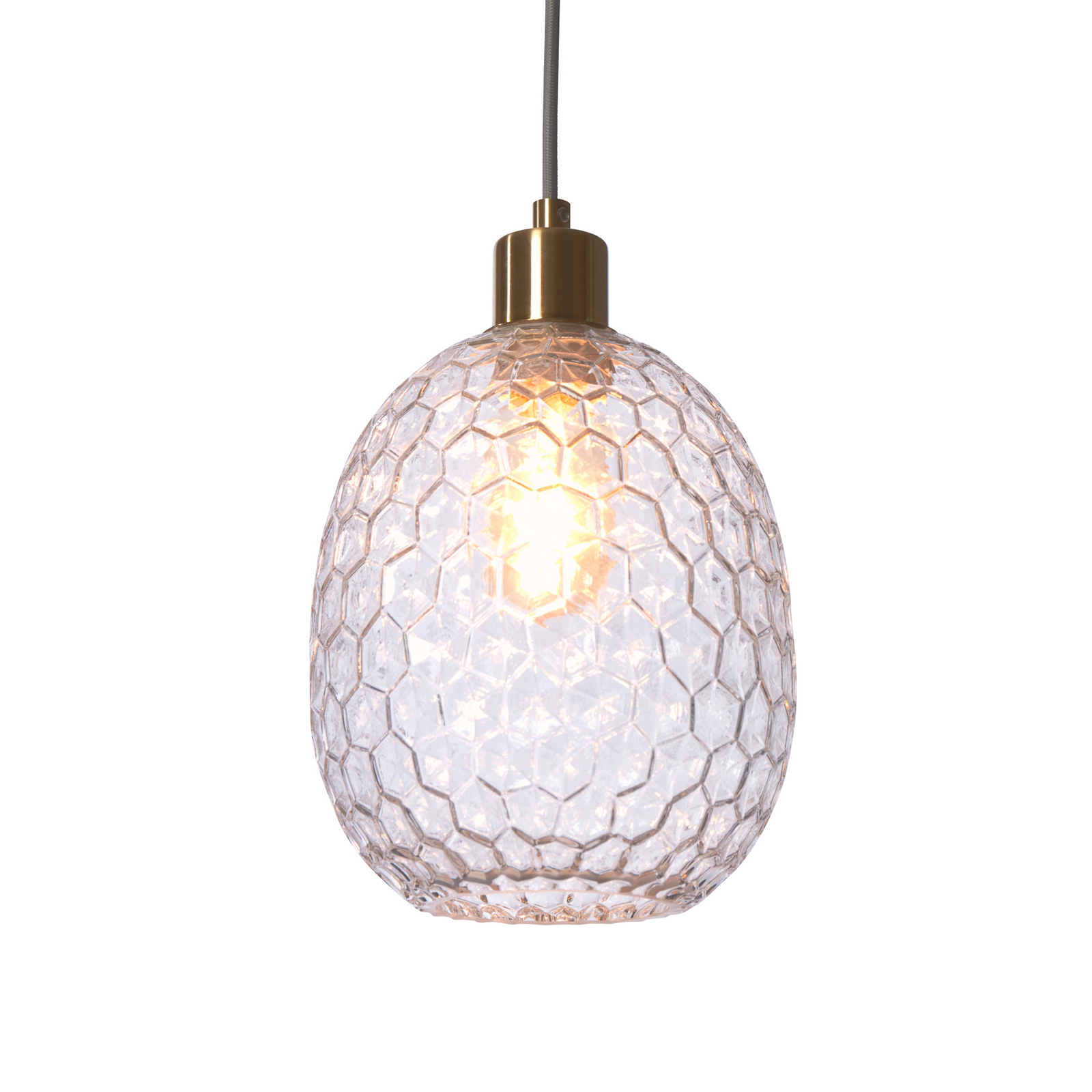 IT'S ABOUT ROMI Suspension Venice, ovale, transparente, verre, E27