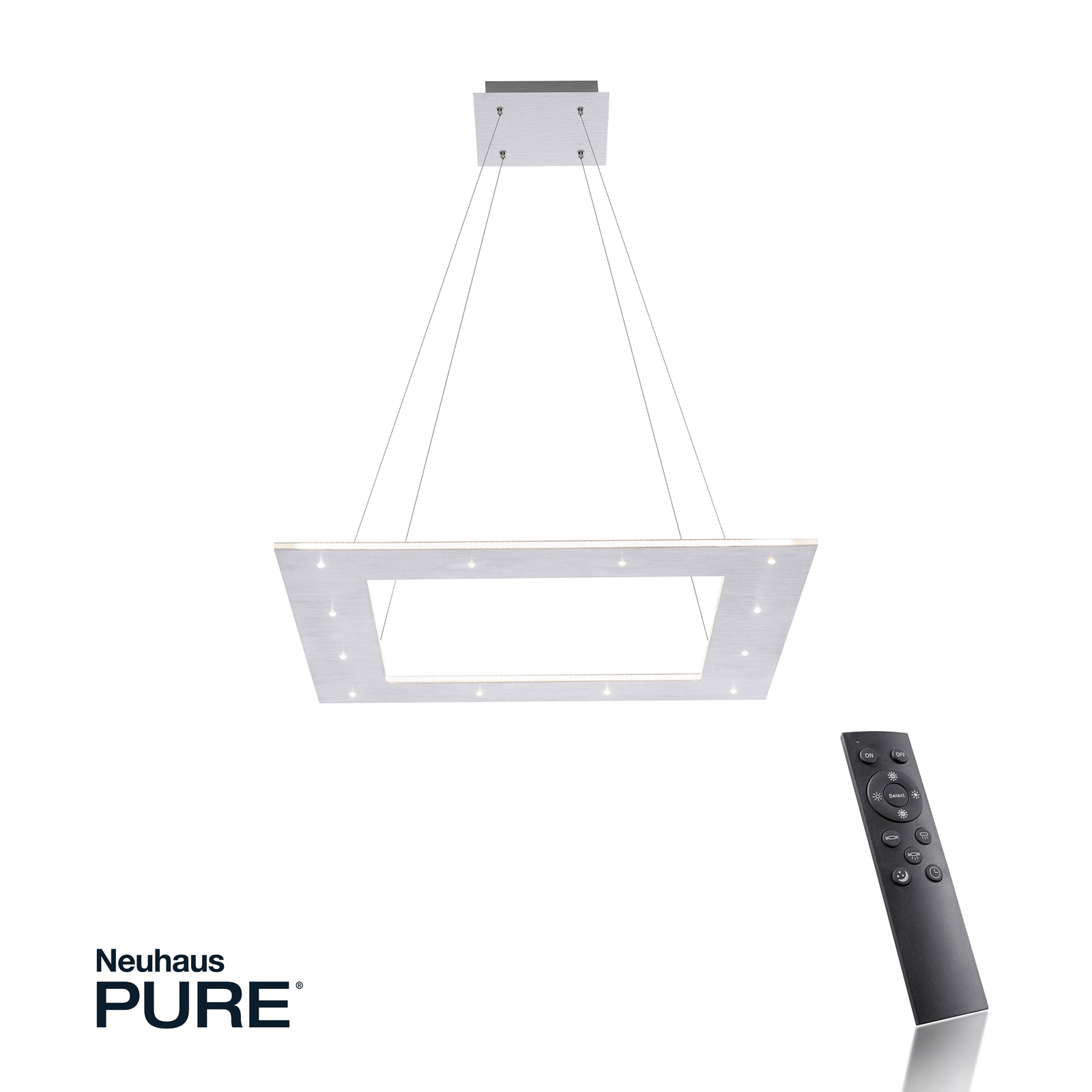 Paul Neuhaus Pure-Cosmo LED závěsné světlo 50x50cm