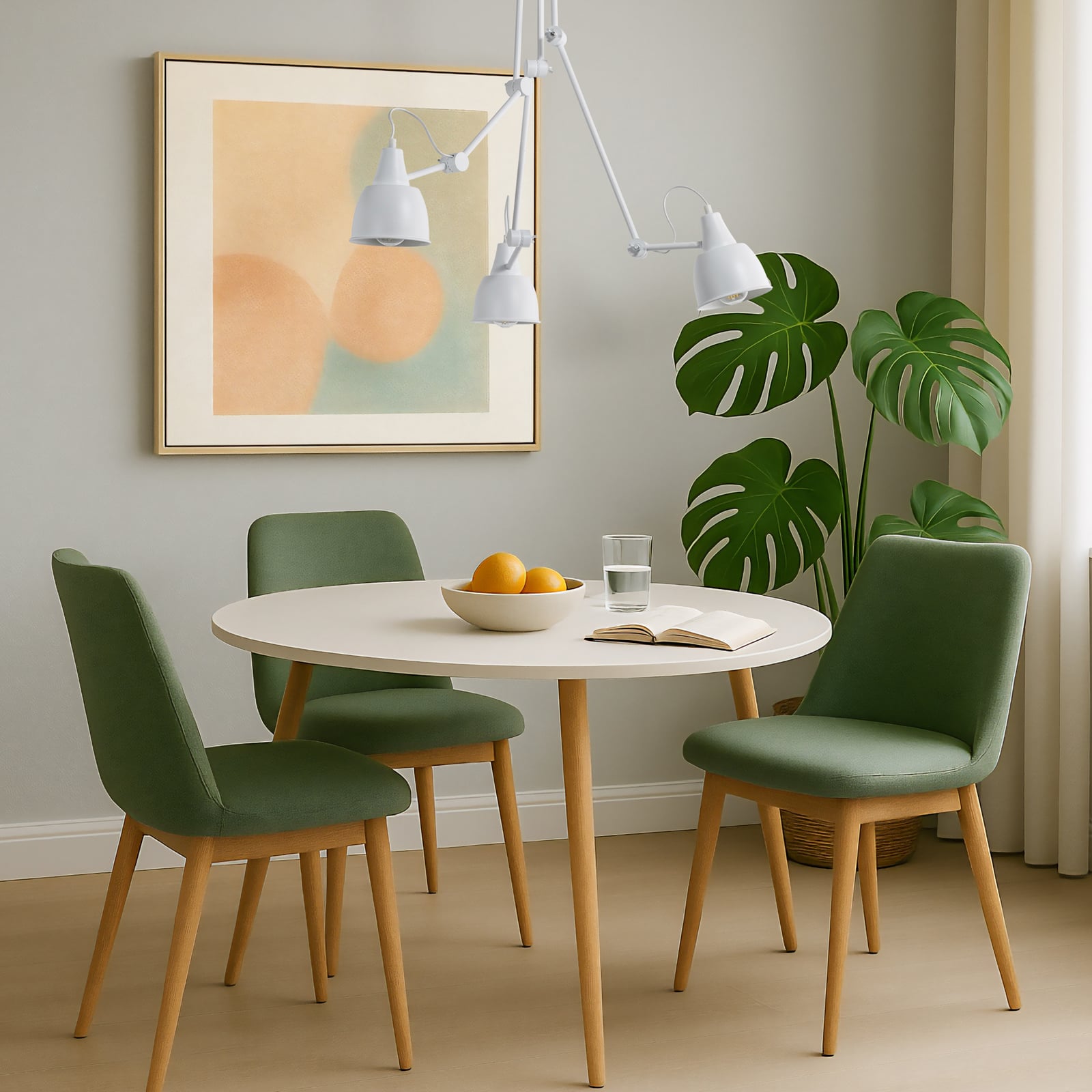 814 Lampa sufitowa 3-punktowa, biała, z regulacją – ALDEX
