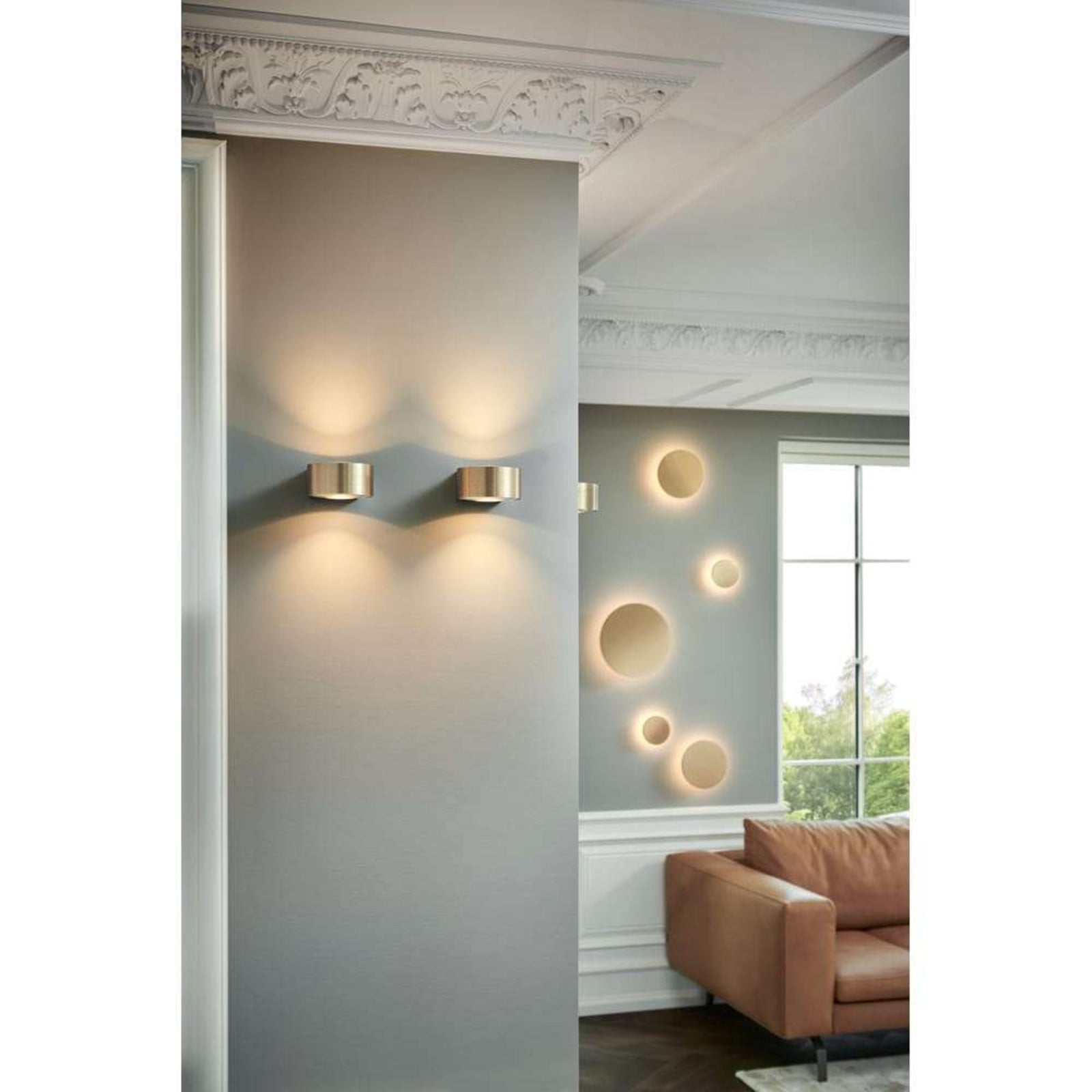 Soho W3 Væglampe Ø30 IP54 2700/3000K Brass LIGHT-POINT - Stue - Aluminium