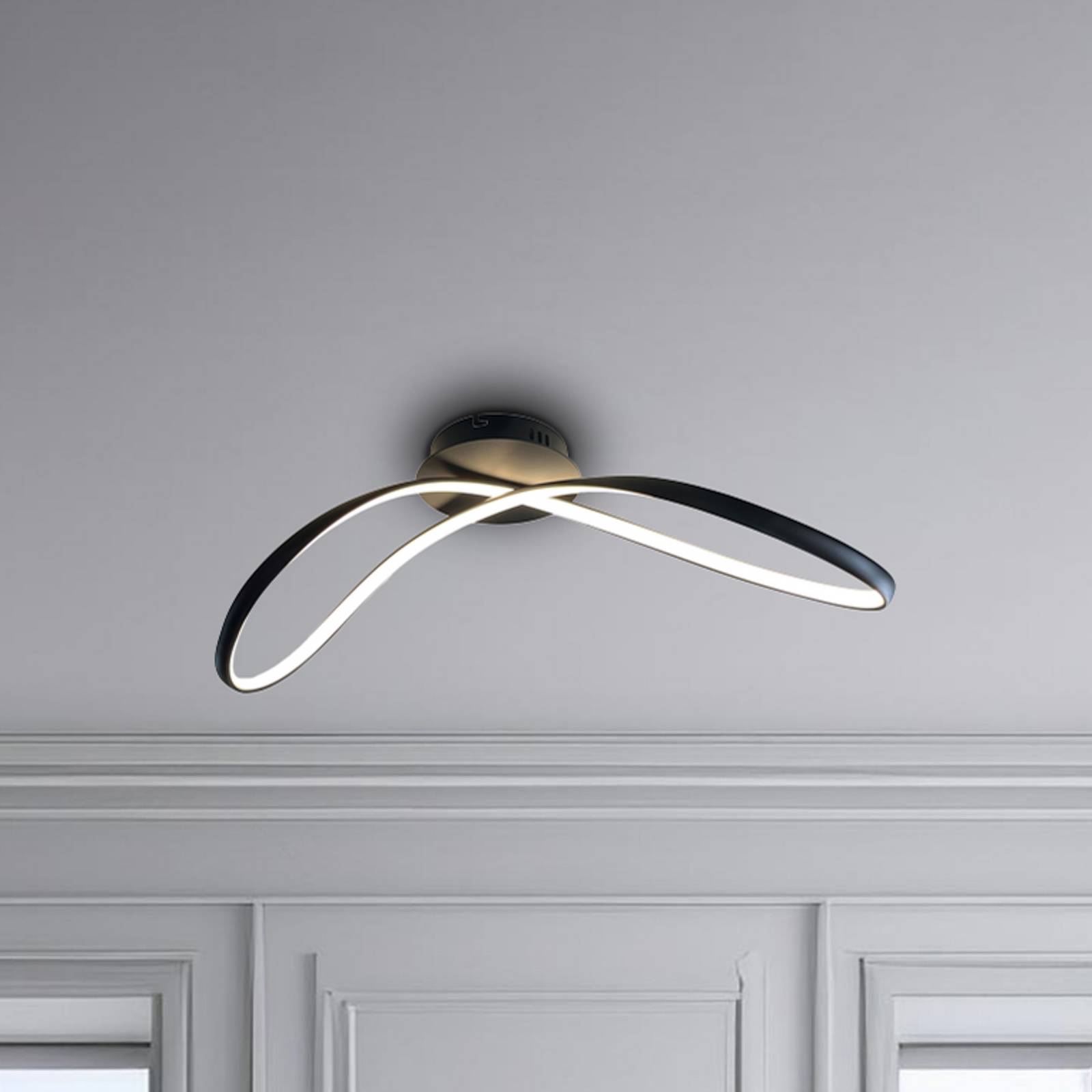 Lampa sufitowa LED Infinity, metal, czarna, 4000 K