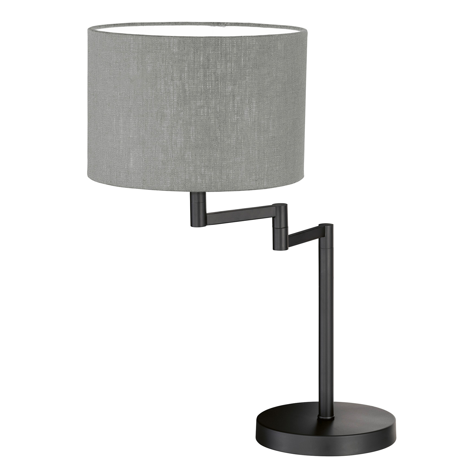 Lámpara de mesa Rota con pantalla de lino gris