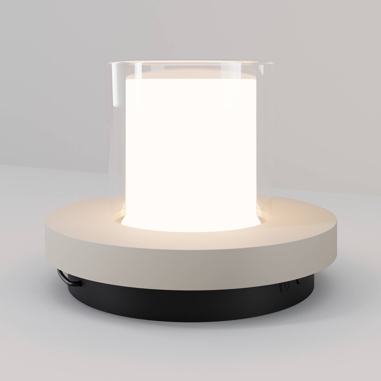 Maytoni Lantra Led Solar Table Lamp, White, Height 10 Cm, Ip44, Dimmable