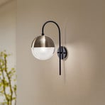 Wall light Bastos 3055, black/gold antique/clear