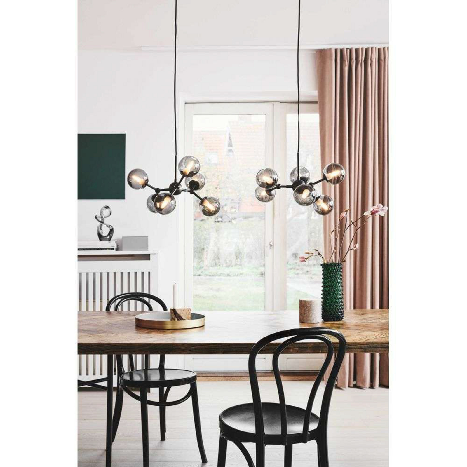 Atom 6 Candeeiro Suspenso Black/Smoke - Halo Design