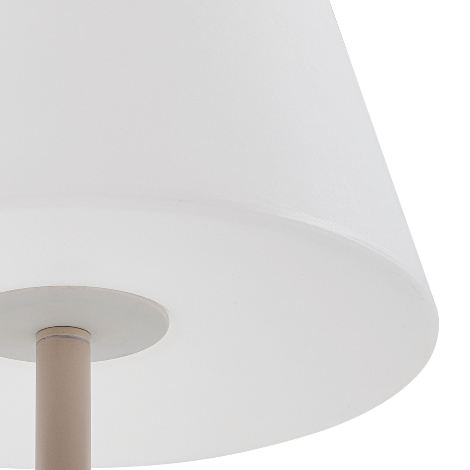 Lucande terraslamp Jaimy, beige, metaal, 150 cm, E27