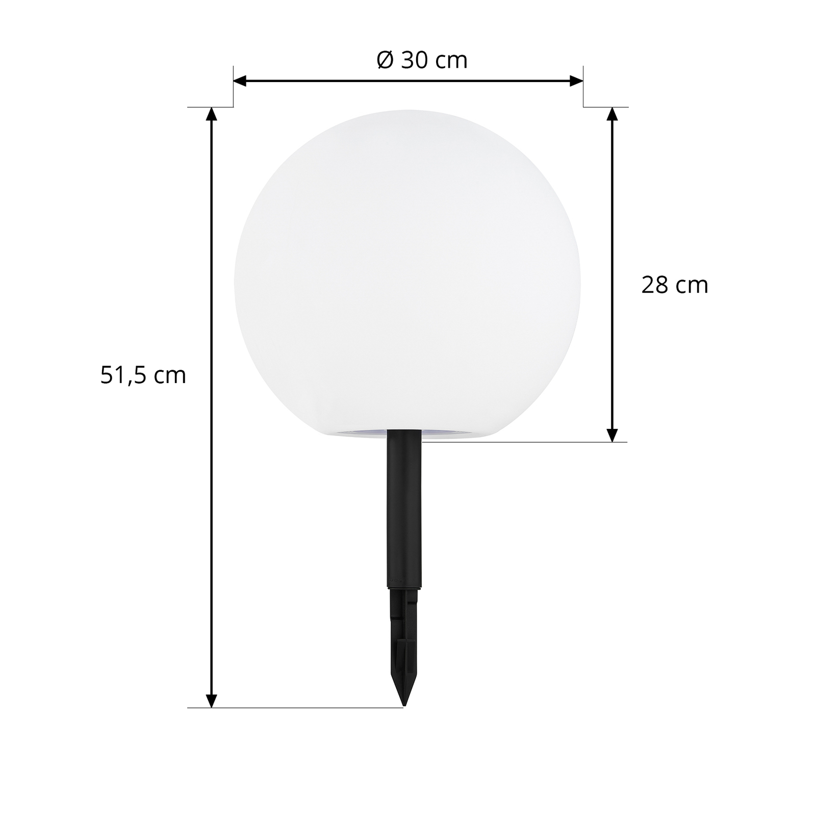 Dekoracyjna, kulista lampa solarna LED Lago