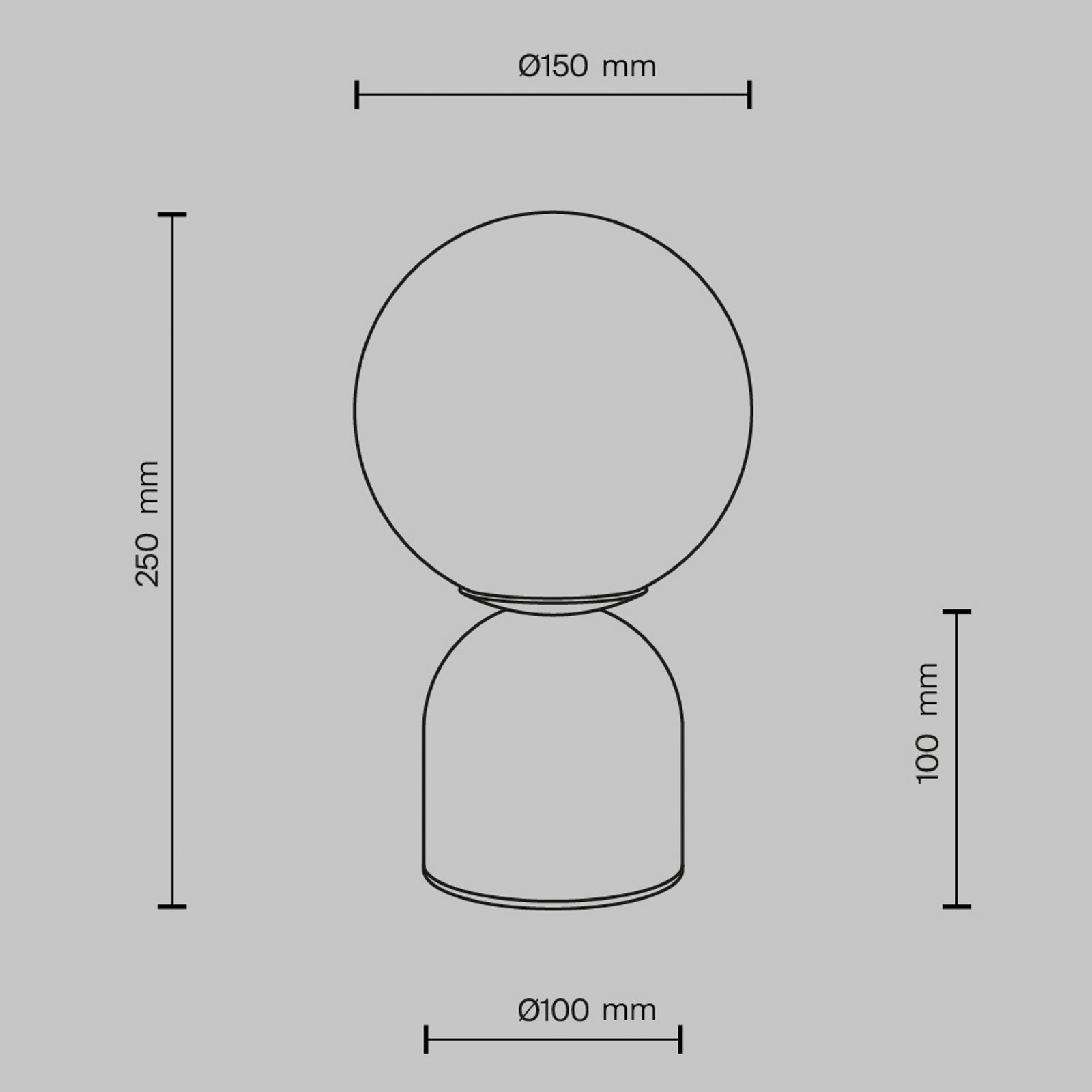 Lampe à poser Maytoni Tavo, beige, pierre/verre, hauteur 25 cm