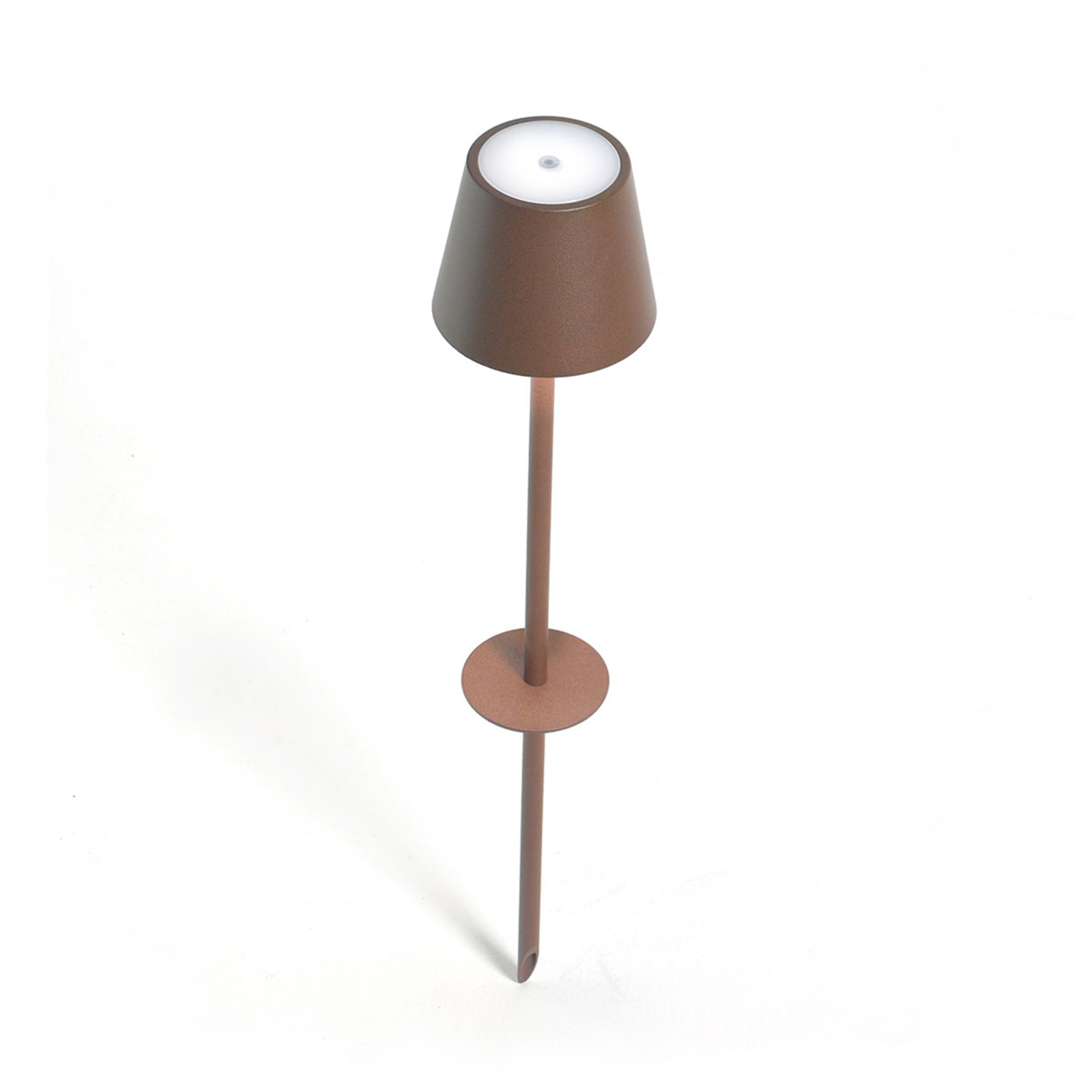 Ailati Poldina LED ground spike light battery brown 60 cm, for Living / Dining Room, metal, plastic, 2.2 W, energy efficiency: A+, H: 60 cm