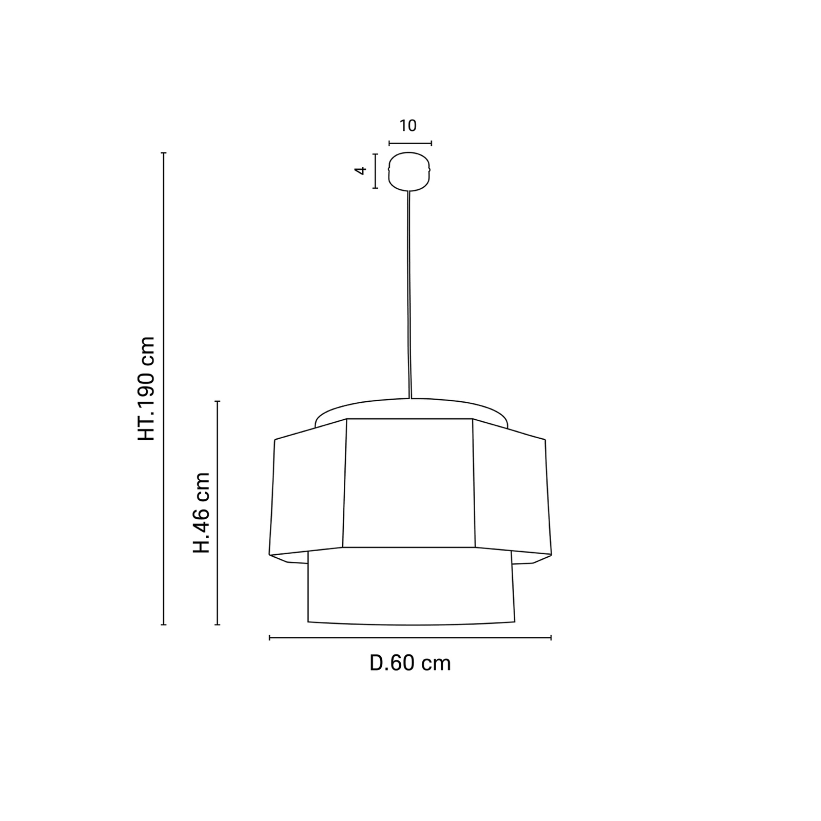 MARKET SET Marrakech rippvalgusti, 60x46cm, karri