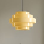 Hängeleuchte Filo, gelb, Ø 28 cm, Glas