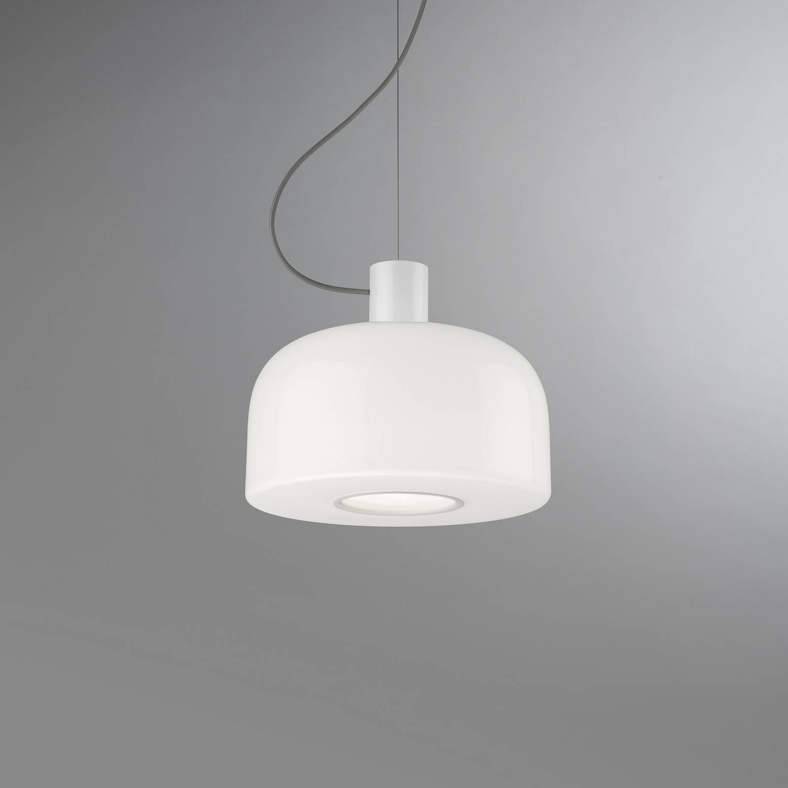 Flos Hängeleuchte Bellhop Glass S1, weiß, Glas, Ø 33 cm, E27 günstig online kaufen