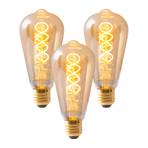 Filament LED bulb E27 4W ST64 gold 180lm 1800K 3x