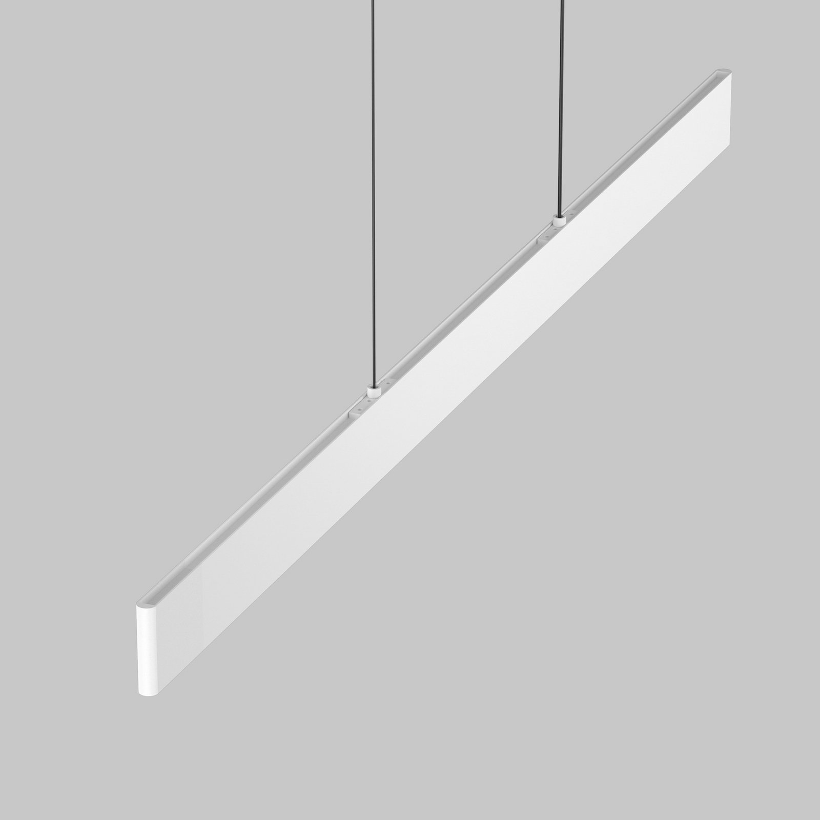 Maytoni LED pendant light Ephoria, white, aluminium, length 116 cm