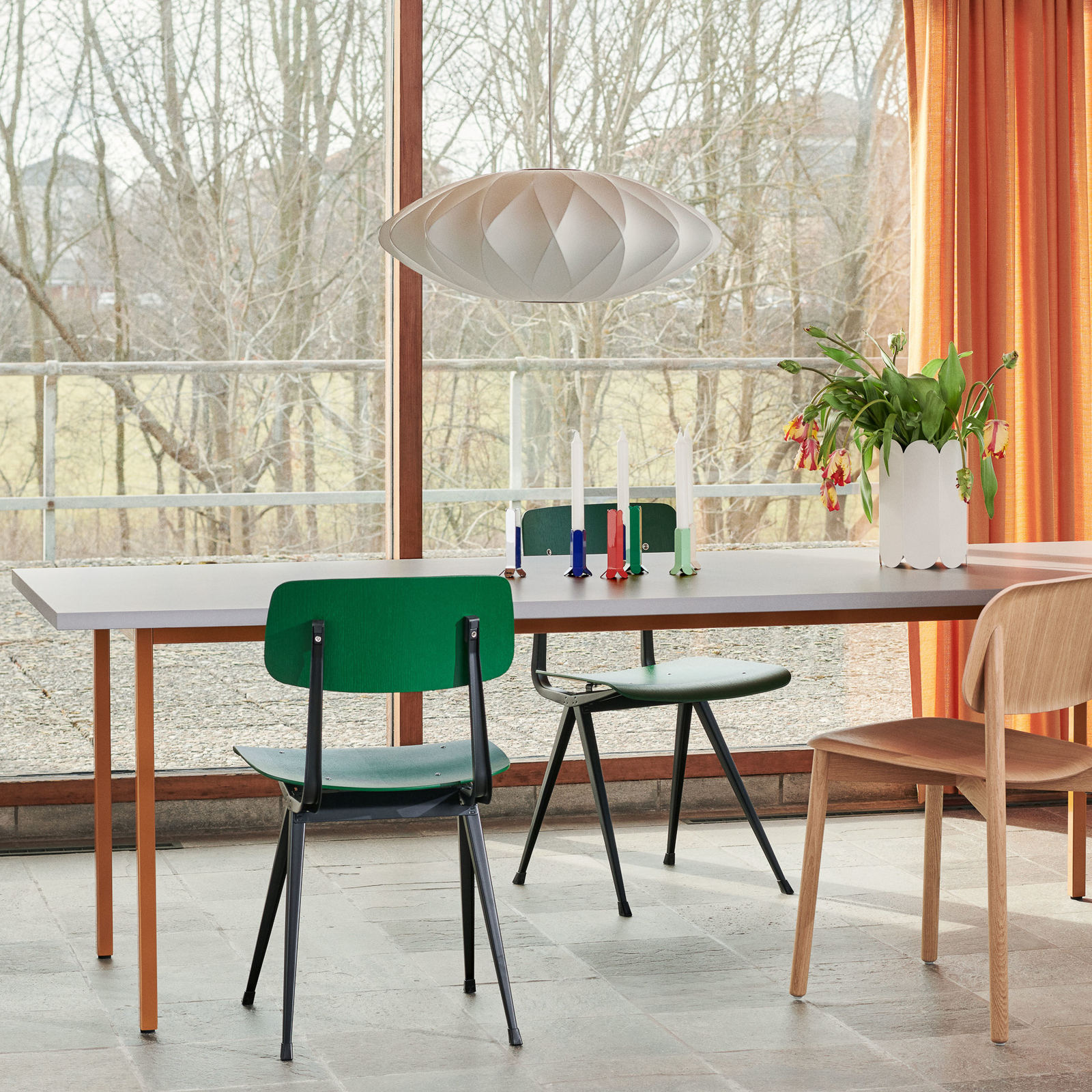 Nelson Saucer Crisscross Bubble Pendelleuchte M Off-White - Herman Miller
