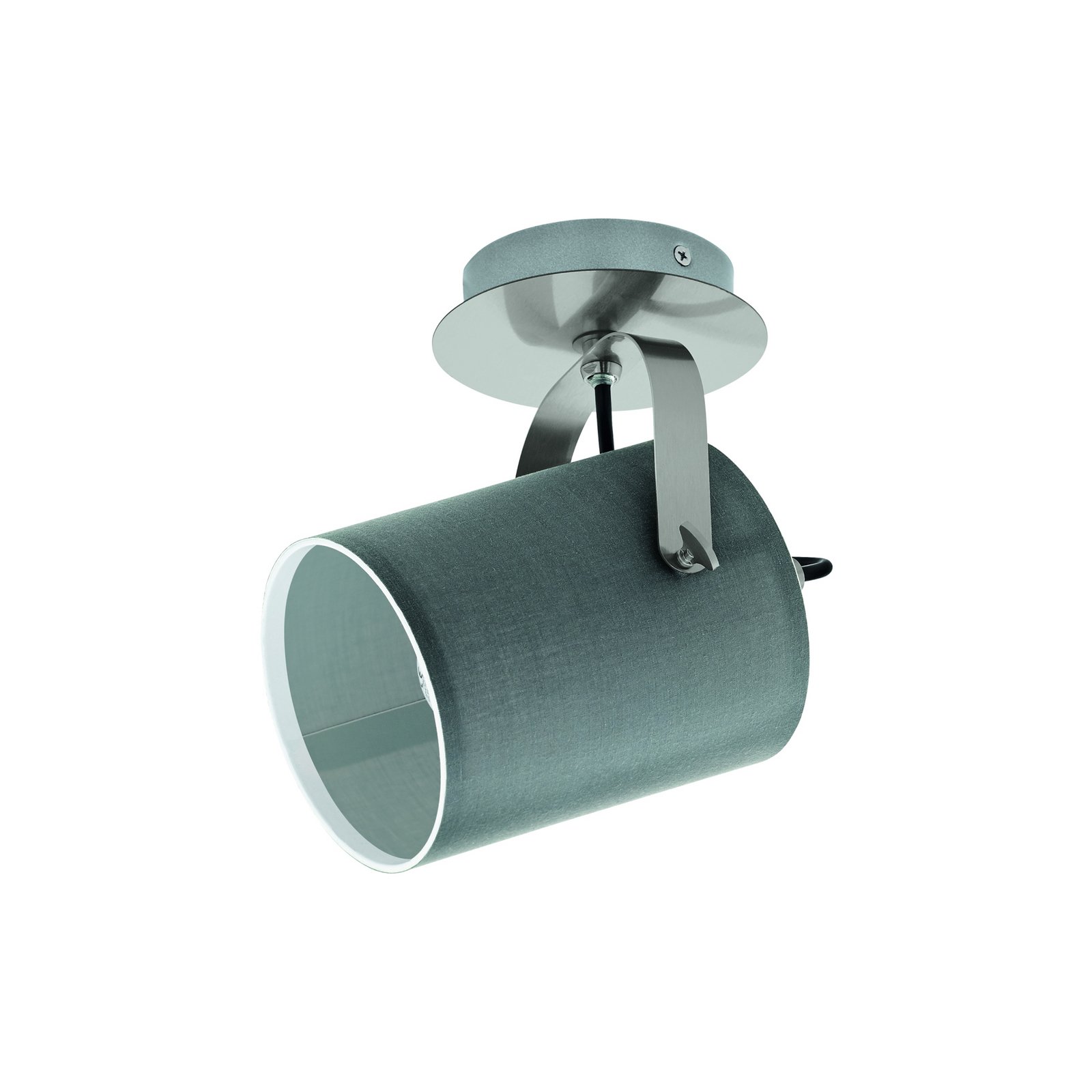 Таванна лампа Villabate със сив текстилен абажур Таванна лампа Villabate със сив текстилен абажур