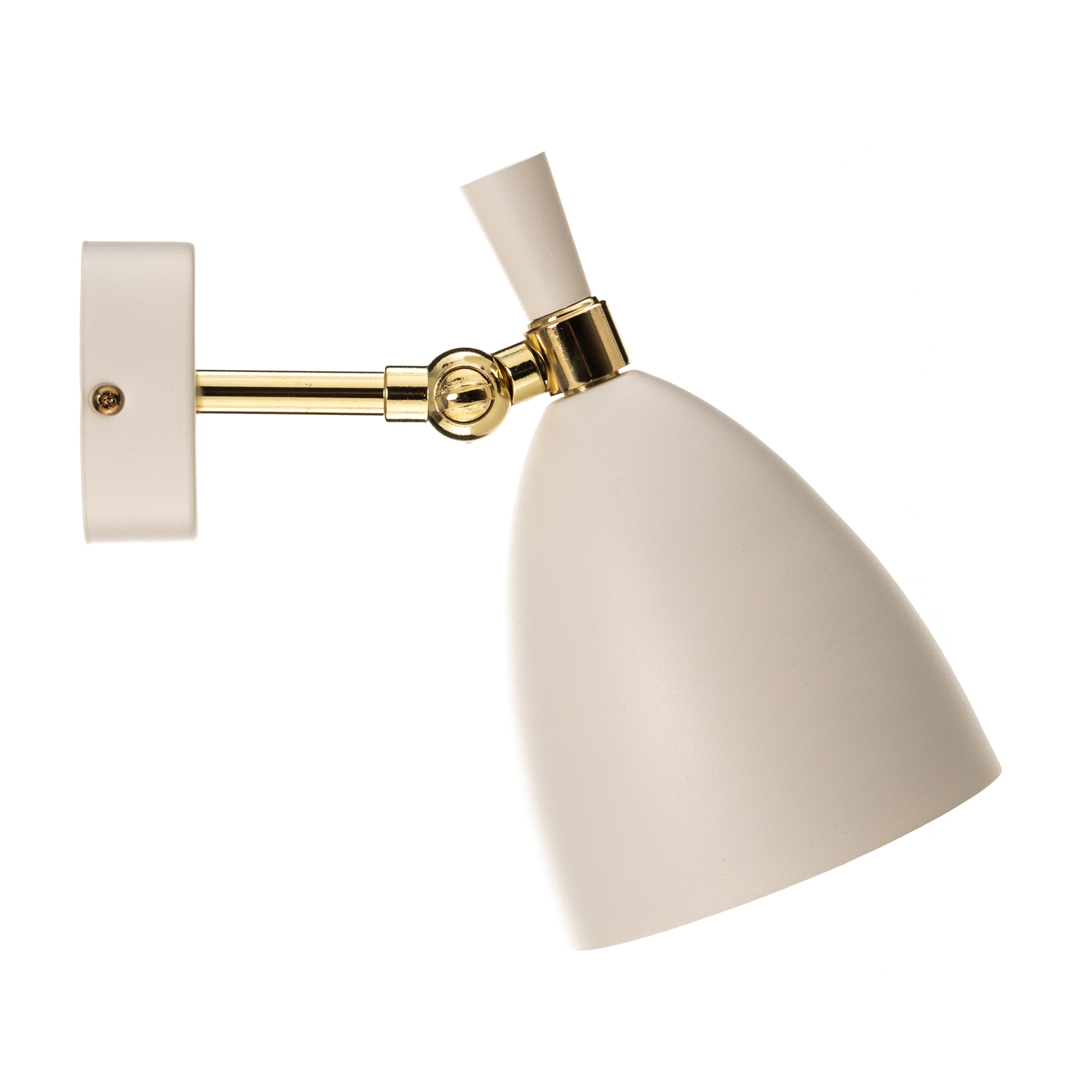 Cyntia wall light, pivotable, white and brass