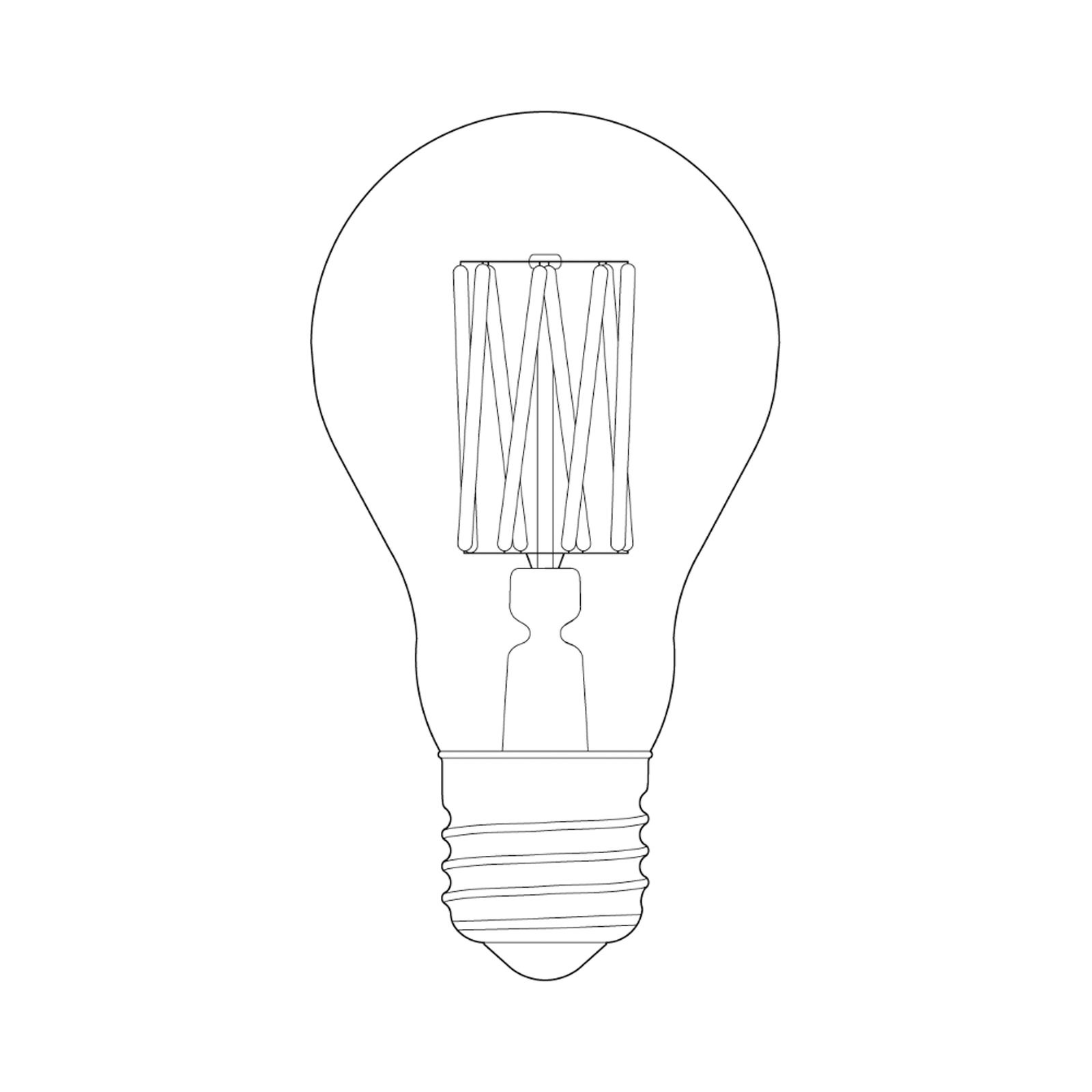 Tala lampe LED filament E27 6W 2.500K 600lm intensité variable