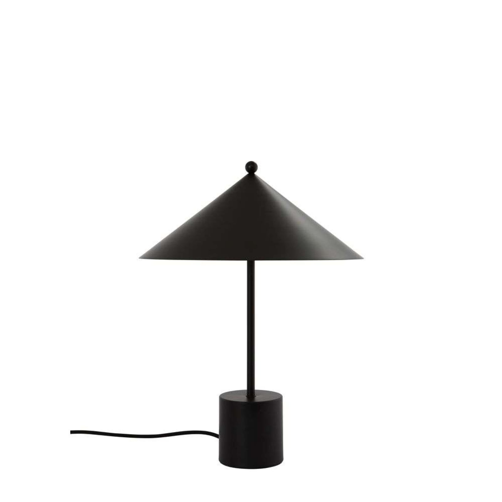 Lampa stołowa OYOY Living Design „Kasa”, czarna, metalowa, E14
