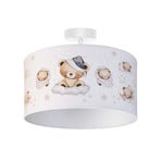 Plafonnier Kids Print, multicolore/beige, Ø 35 cm, en tissu - Duolla