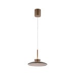 Lampada LED a sospensione Moon, bronzo, vetro ambrato (scuro), Ø 32 cm - PURE