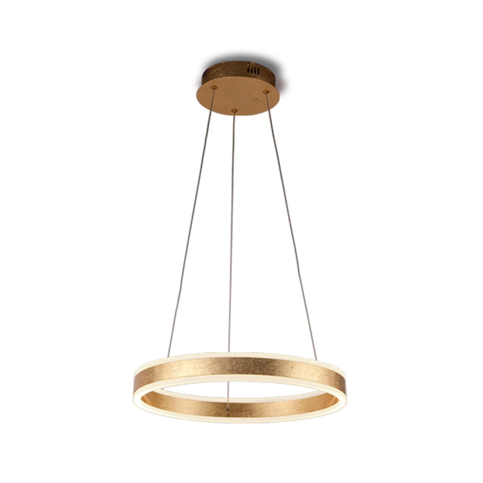 Helia LED piekaramais gaismeklis, zelta krāsā, Ø 50 cm, metāls