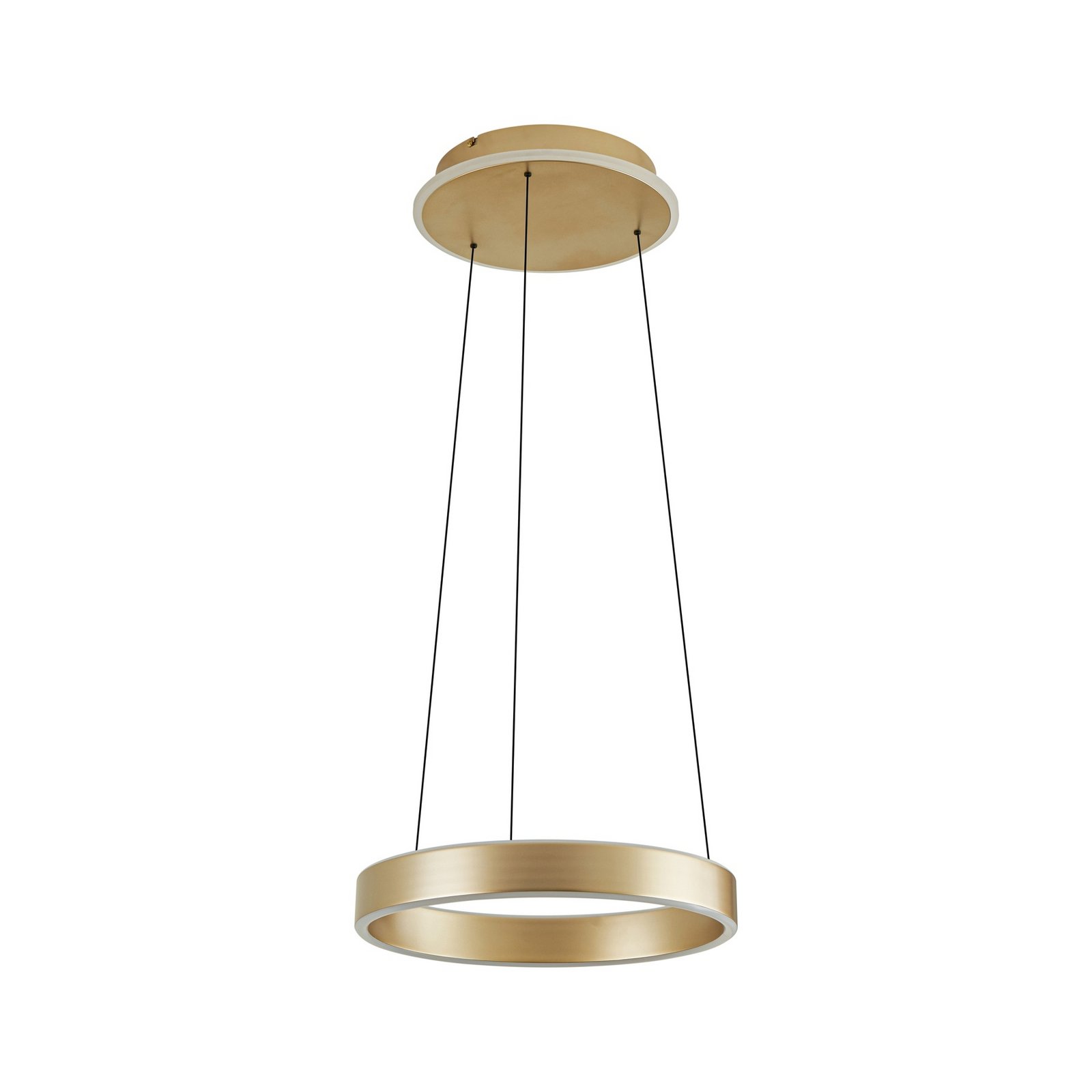 Tindra LED hanglamp goud dimbaar Ø 40 cm - Lucande Tindra LED hanglamp goud dimbaar Ø 40 cm - Lucande