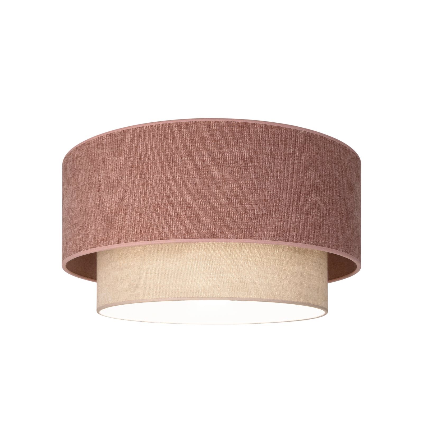 Plafonnier bohème, rose/beige, Ø 45 cm, tissu, E27 - Duolla Plafonnier bohème, rose/beige, Ø 45 cm, tissu, E27 - Duolla