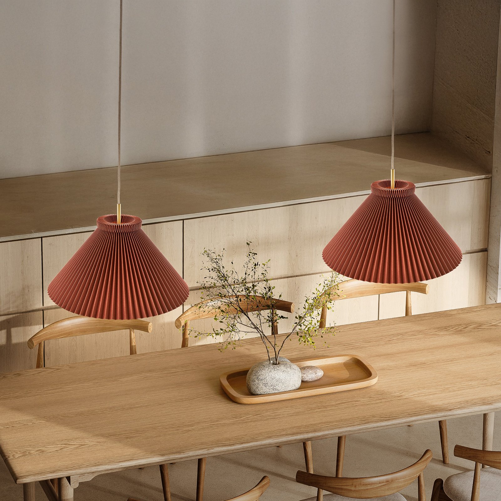 LE KLINT Hängeleuchte Model 1, braun, Papier, Ø 44 cm