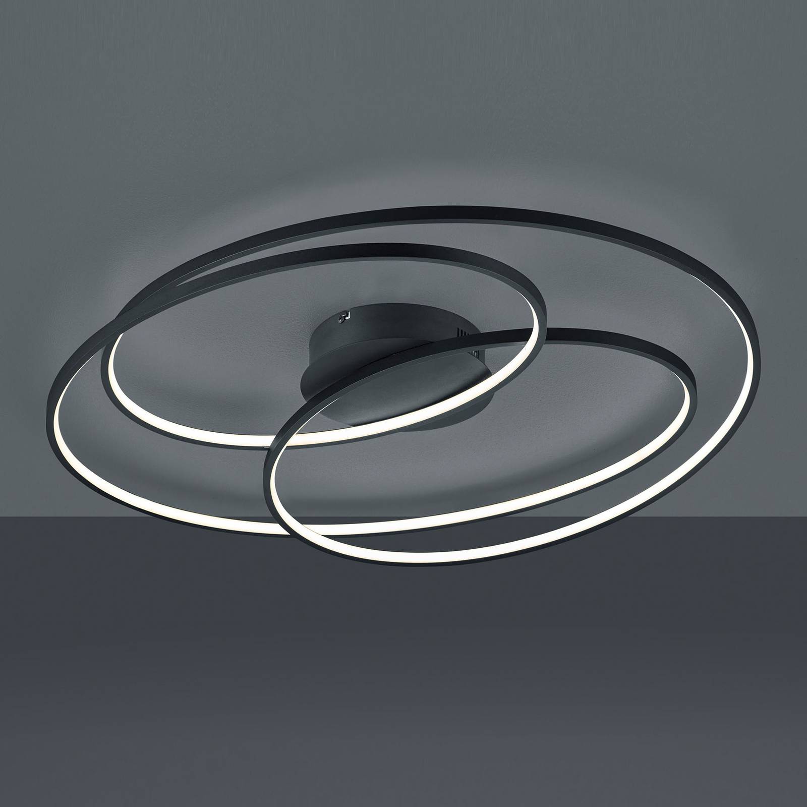 Lampa sufitowa LED Gale, 80 cm, czarna matowa