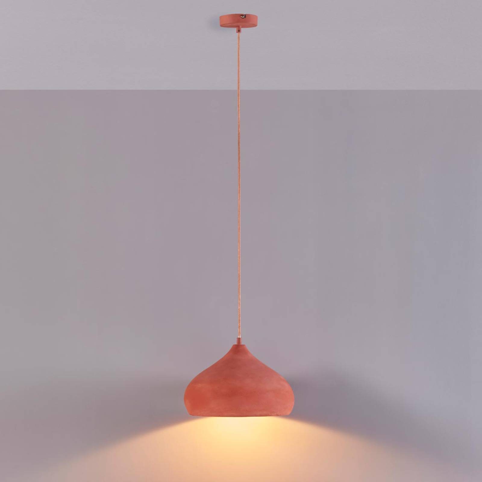 Piękna lampa wisząca Fiona, terracotta