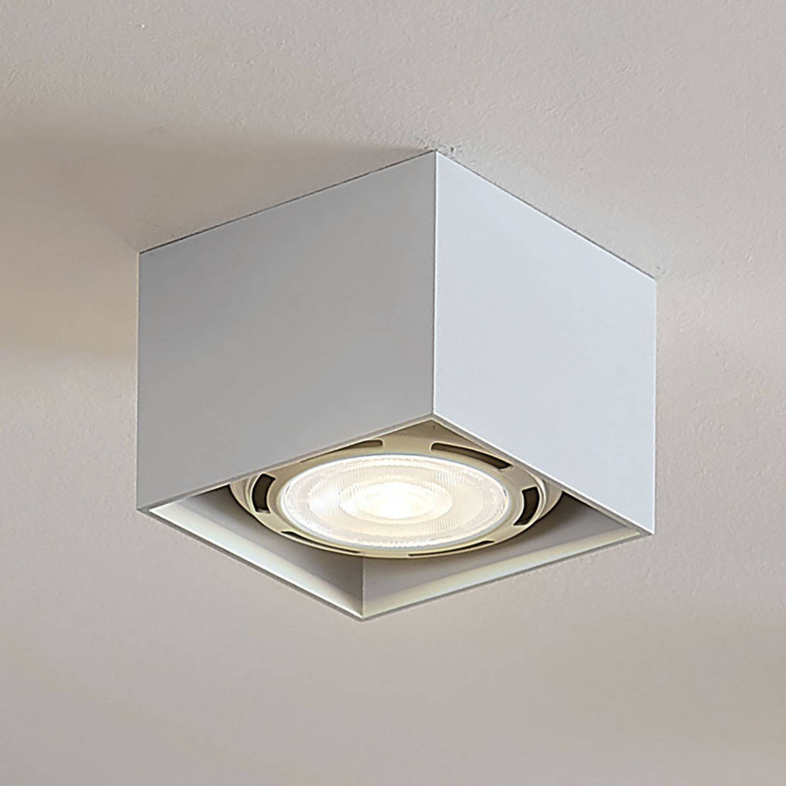 Arcchio Angular LED ceiling spotlight Mabel, white - Kitchen - Flush Ceiling Light - dimmable - Modern