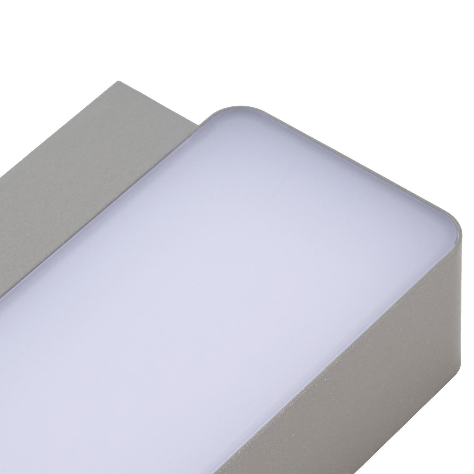 Aplique LED para exterior Lindby Fando, plata mate, con sensor, IP44