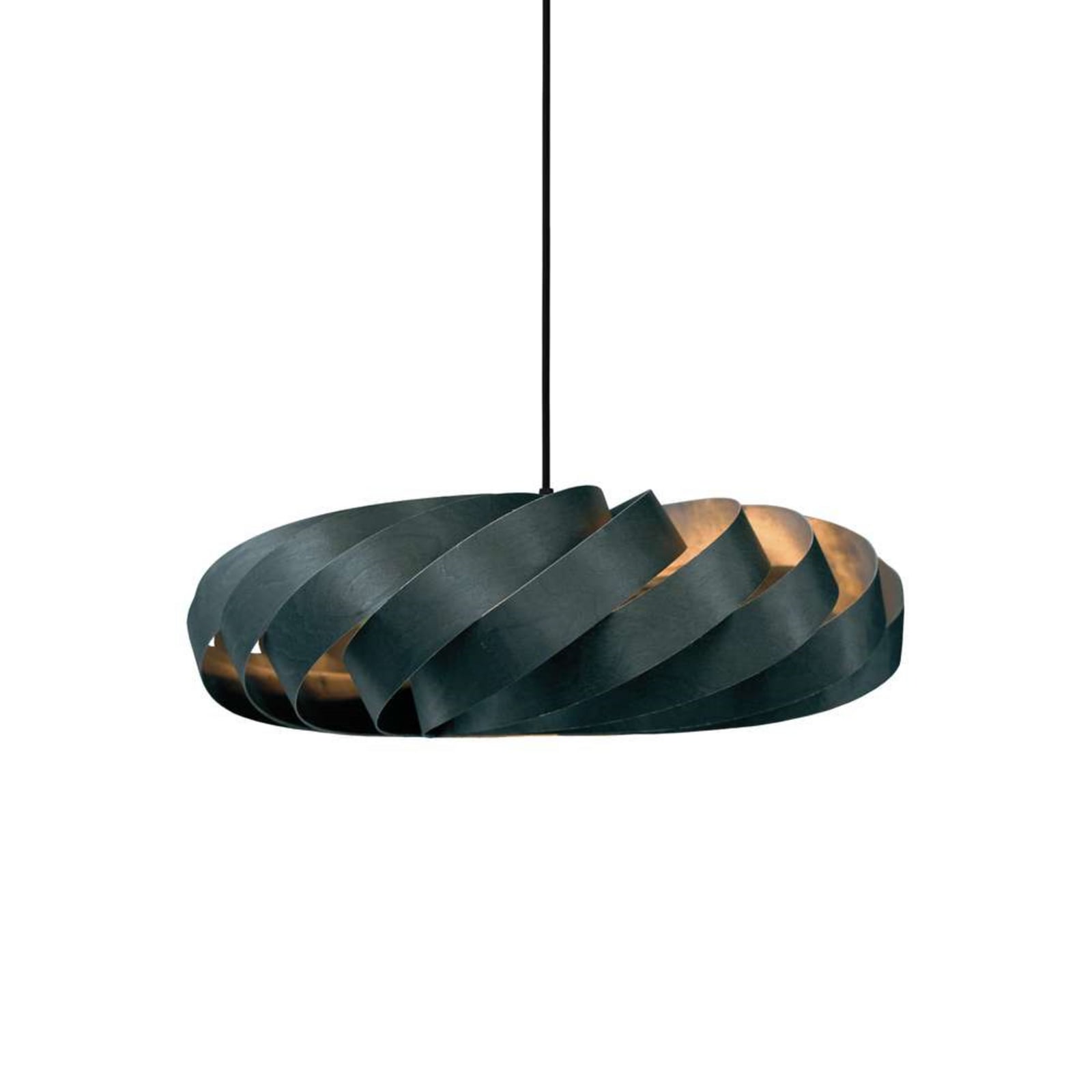 Lampada a sospensione Tom Rossau TR5, Ø 100 cm, nera, legno di betulla