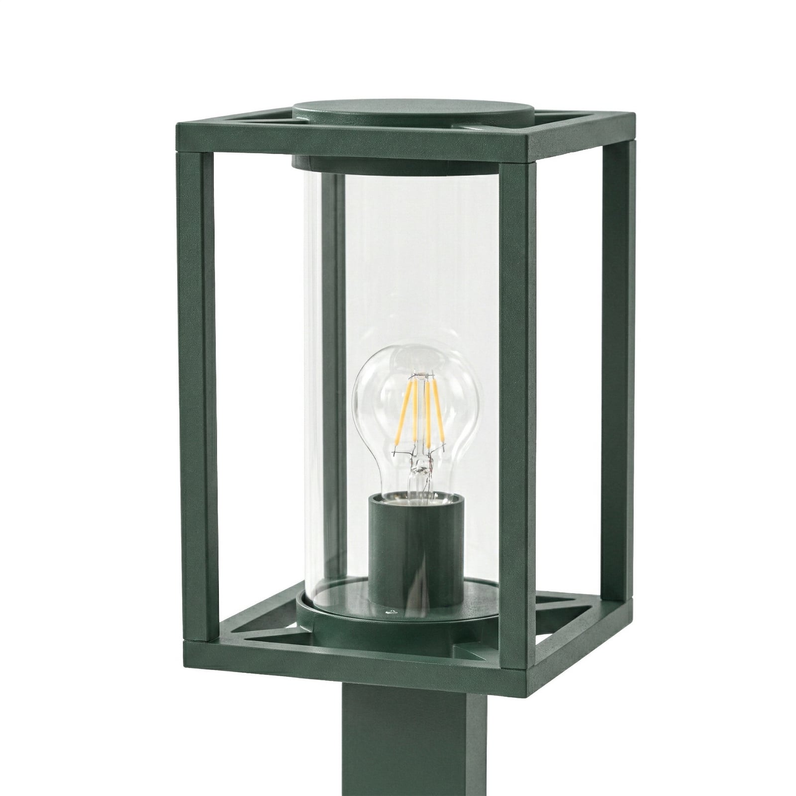 Ferda stazna svjetiljka, IP44, E27, 60 cm, zelena, staklo - Lucande